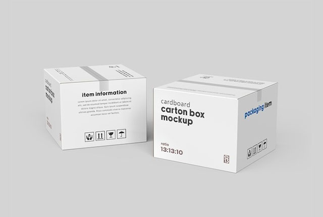 white corrugated boxes